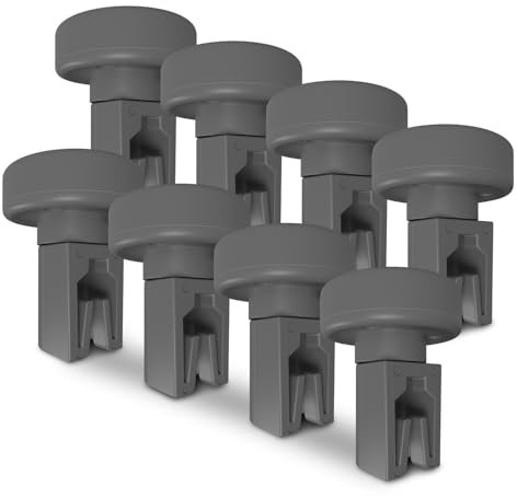 VIOKS Lot de 8 rouleaux de panier supérieur Ø 25 mm universels de rechange pour Electrolux 5028696700/0 pour lave-vaisselle, machine à laver, pièces de rechange et accessoires pour panier supérieur