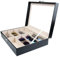 Tebery Scatola per Occhiali Espositore Occhiali Custodia Occhiali Porta 8 Posti per Occhiali con 33,7 x 24,5 x 8,4 cm da Sole Supporto Cassetto Organizzatore Vassoio