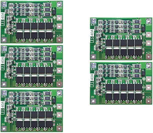 5 pcs 3S 40A 11.1V 12.6V 18650 Placa de protección de batería de Litio con saldo BMS