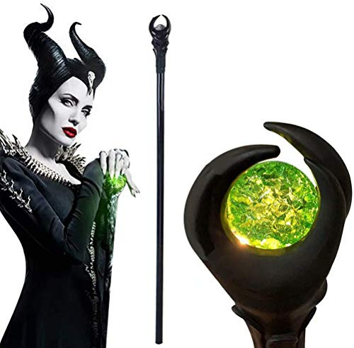 Yeyll Deluxe LED Evil Wizard Zauberstab Licht Leuchtende Staff Zauberer Zepter Zauberstab Halloween Prop Cosplay Maskerade Zauberer Requisiten Spielzeug