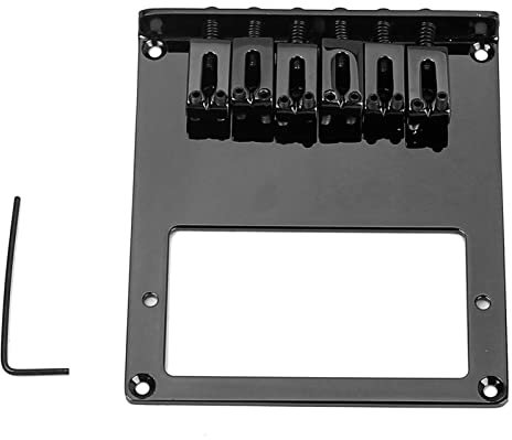 WNWN 6 Sattel Tele Bridge Heckstück Tele Humbucker Tl. Gitarrenbrücke Für Gitarre Schwarz Gitarrenteile Brücke