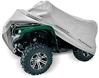 Quad Abdeckplane Quad Abdeckung Quadgarage L 180-215 cm Grau Wasserfest & Extrastark Outdoor Abdeckplane gegen Regen Schnee Wind UV-Strahlung Laub und Anderen Schmutz