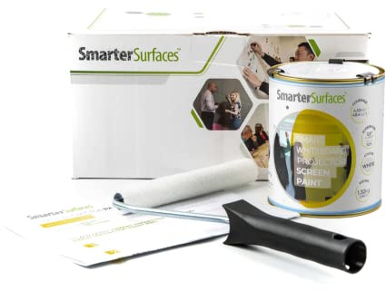 Smarter Surfaces Écran interactif pour projecteur 4,5 m² - Couleur murale projetable lavable - Conçu pour les projecteurs interactifs (valeur de gain 1.0)