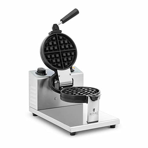 Royal Catering RCWM-1200-R1 Gaufrier professionnel rond 1200 W Gaufrier professionnel rond Gaufrier professionnel rotatif