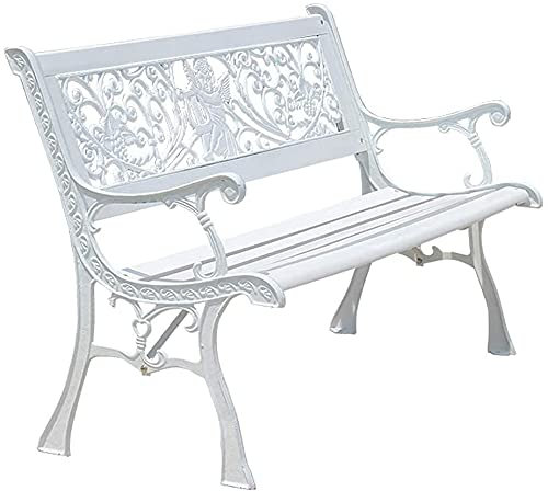 Outdoor-Gartenbank, Outdoor-Bank, Terrassenbank, Veranda-Möbel, 124,5 cm Terrasse, Garten, Parkbank, Outdoor-Doppelsitz, Terrasse, Freizeitbank, korrosionsbeständiges Holz, wetterfeste Veranda