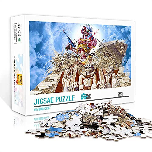 ALKOY Mini 1000 Pieces Jigsaw Puzzles for Adults Iron Maiden (High Difficulty) Educational Games Home Wall Decor 38X26Cm