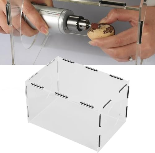 Fyearfly Boîte Anti-Poussière en Acrylique Couvercle Anti-Poussière De Meulage Étui pour Meulage Capot Boîte à poussière Transparente Polisseuse de Table rectangulaire très Transparente Ménage