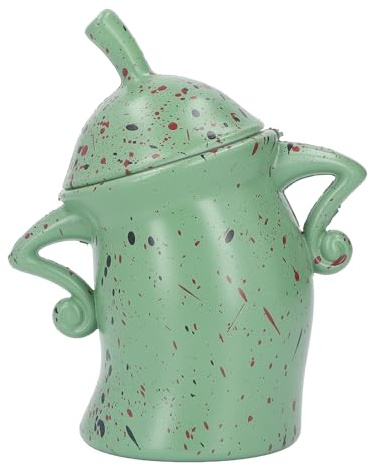 HWGING Biscuit Jar Attitude Cookie Jar with Lid Cute ABS Ample Storage Food Storage Container for Christmas Kitchen (Green)