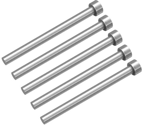 QUARKZMAN 5Pcs Broches D'Éjection Droits, Diamètre de 6,5 mm (0,26) avec Embout Rond en Acier SKD61 de 100 mm (4) de Long pour la Maintenance Mécanique