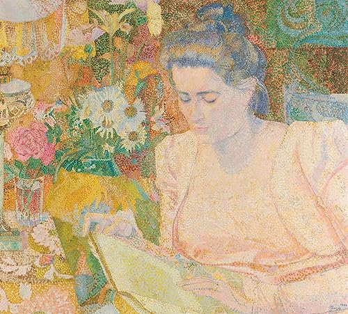 EfeMir De Célèbres Tableaux Toile Avec Image HD Imprimer Posters Portrait de Mme Marie Jeannette De par Jan Theodore Toorop Pour la Décoration du Salon 60x90cm