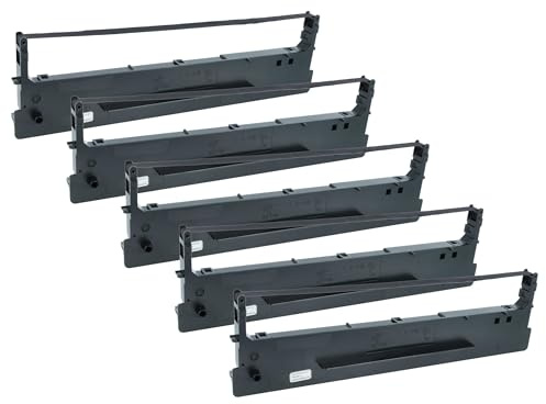 vhbw 5x Farbband Schriftband Ersatz für Tally 099003L für Nadeldrucker | Bondrucker - Schwarz
