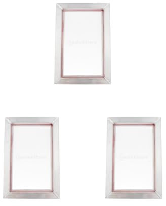 Adoorniequea 3er-Set, Aluminiumrahmen, 68 x 91 cm, Größe – 90 weiße Siebdruck-Bildschirme
