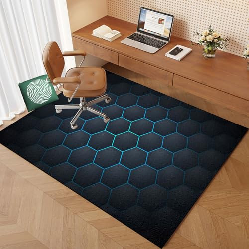90 x 120 cm Bürostuhl Unterlage | Gaming Stuhl Unterlage | Bodenschutzmatte Bürostuhl | Bodenschutzmatte für Hartböden | Kratzfest Bodenmatte Stuhlunterlage | Schreibtischstuhl Unterlage für Laminat