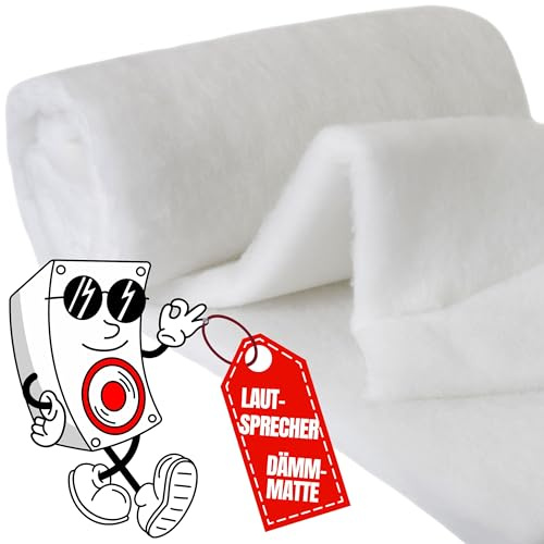 Lautsprecher Dämmung 100x160cm (4cm dick) Akustik Vlies Absorber | Akustikvlies für bessere Raumakustik - Dämmmatte Sound Absorber aus Polyester - Schallabsorber, Dämpfungsmaterial