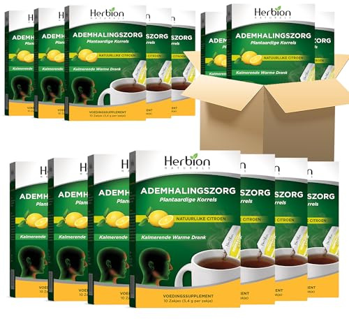 Herbion Granos de hierbas naturales con sabor a limón natural - 10 sobres. (24 unidades, cada una con 10 sobres)