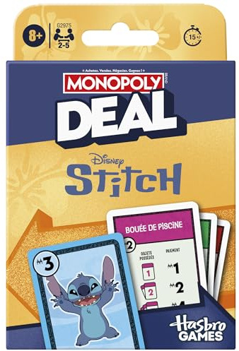 Monopoly Deal Edition Disney Stitch, Kartenspiel – französische Version