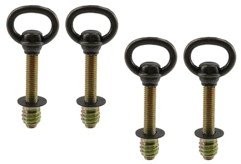 HEVSTIL 4 pernos de montaje de espejo oscilante de latón antiguo de 3-2/3 pulgadas de largo ajustables para montaje de espejo giratorio, armario, aparador, accesorios de tocador
