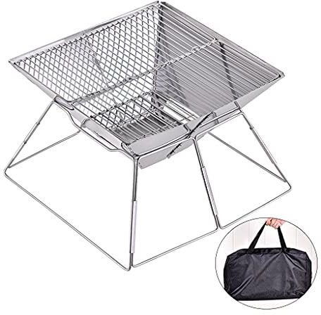 Tragbarer, faltbarer Camping-Grill, leichtes Grill-Werkzeug-Set für Outdoor-Kochen, Camping, Wandern, Picknicks, Rucksackreisen, Outdoor-Event, Kochen, Backzubehör