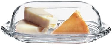 Mantequillera Bote de mantequilla de vidrio multifunción con tapa, caja de mantequilla transparente creativa plato de postre plato de mantequilla caja de almacenamiento de queso Accesorio de cocina