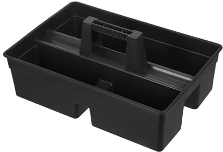 TOBBOMEY Portable Cleaning Basket Handle Storage Caddy for Cleaning Supplies Plastic Organizer for Housekeeping Tasks for Bathroom Kitchen Use