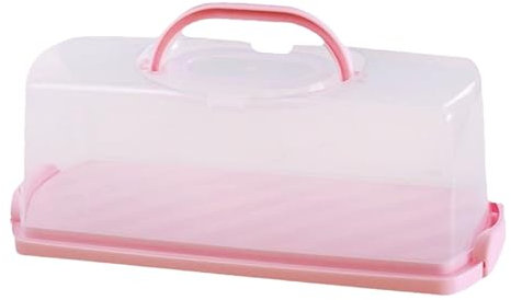 Contenitore per Torte Rettangolare in plastica per Alimenti, Portatile, ermetico, per Picnic all'aperto e Cottura al Forno, a Prova di perdite, con Design di Facile Apertura, (15.5cmX36.5cmX13.5cm)