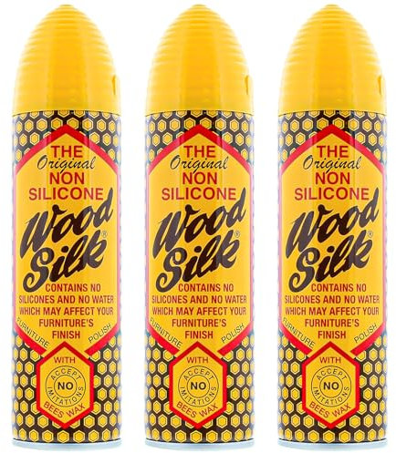 Natural Beeswax Polish for Wood (3 x 225ml) - Non Silicone Furniture Polish Spray for Enhanced Shine & Protection - Premium Wood Conditioner for Long-Lasting Finish