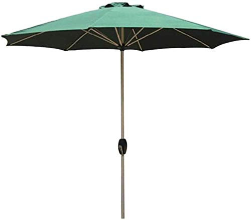Ombrelloni da Giardino, Tavolo da Mercato per Esterni con manovella, ombrellone da Spiaggia/Patio Rotondo da 2,7 m, Riparo dal Sole per Giardino/terrazza, palo e Stecche in allumin