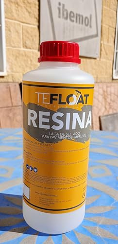 Resina - Barniz para Hormigón Impreso al agua - Protege el Suelo penetrando en el poro, Revive el color del Pavimento de Hormigón (1 Litro)