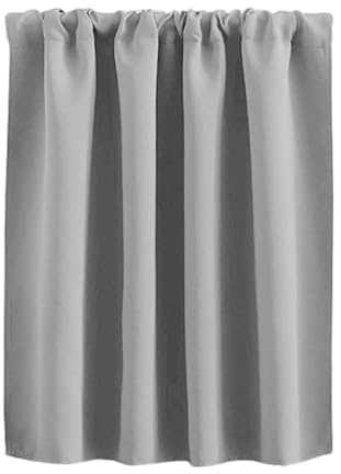 Diogeynu Cortinas pequeñas cortas opacas para ventana de cocina y baño, cortinas térmicas de tela con bolsillo para barra