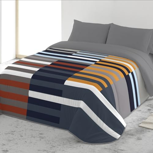 COTTON ARTean Edredón Estampado Cama 150 Microfibra Relleno Fibra Hueca siliconada 300 gr/m² Edredón nórdico Inca 250x260 Multicolor