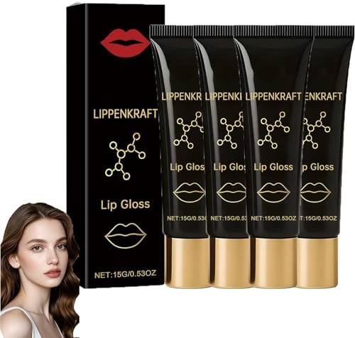 Herbionyx Plumpify Lujoso Brillo de Labios Lujoso Aumento de Labios Suero Plumpify Suero de Aumento de Labios Hidratante Profundo Larga Duración Resistente a Transferencia de Labiales para Todo Tipo
