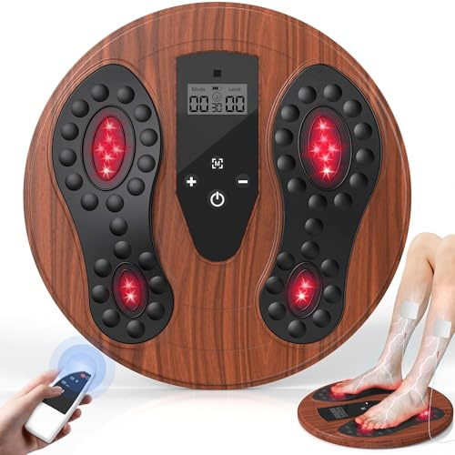 Medic Durchblutungs-stimulator Beine mit 850NM Infrarotlicht, Neu Durchblutungsstimulator Füße Beine mit 4 TENS Elektroden Pads, EMS Fußmassagegerät Elektrisch für Durchblutung