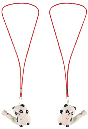 MAGICLULU Set da 6 Fischietti in Ceramica a Forma di Panda, Giocattoli Musicali da Bagno, Bomboniere per Feste e Compleanni, Giocattoli Educativi Fischietto ad Acqua