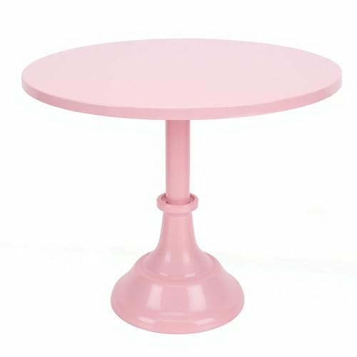 Yosoo Health Gear Alzata per Torta Alzata per Cupcake in Ferro Rosa Espositore da Dessert in Metallo con Vassoio Rotondo e Base di Supporto per Decorazioni per la Tavola di Nozze, Tavolo da Dessert