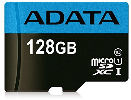 ADATA 128GB Premier High Capacity Micro SD Card with SD Adapter UHS-I Class 10 R/W 85/25MB/s