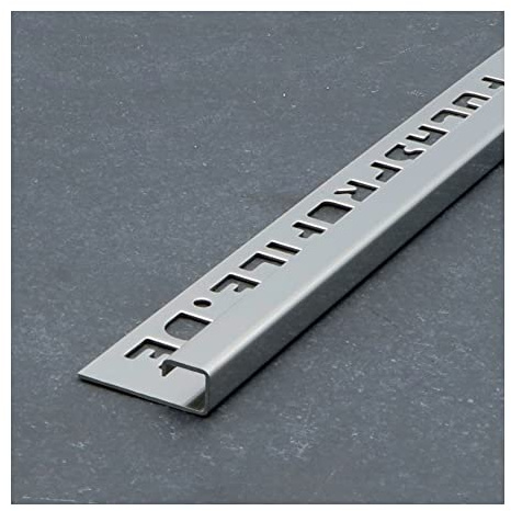 Fuchs Design Fliesenschiene Professional 15 mm Quadratprofil V2A Edelstahl glänzend 2,5 m