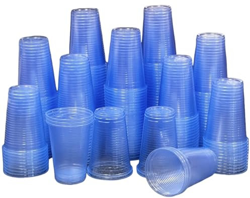 HOT BARGAINS Blue Plastic Cups 7oz Reusable Water tumblers 1000 Pack