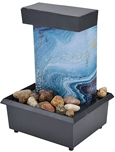 Fuentes de Mesa, Fuente de Agua de Escritorio con Luz LED, Decoración de Fuente Interior de Relajación para Decoración de Dormitorio de Oficina en Casa, Regalo de Inauguración de la Casa