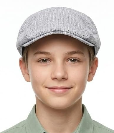 Cool4 Kinder Jungen Schiebermütze Sommer Leinen Flatcap Gatsby Cap Mütze A14