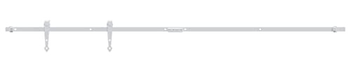 vidaXL Mini Schiebetürbeschlag Set, Schiebetürsystem für Schranktüren, Schiebetür Komplettset, Laufschiene für Schiebetür, Kohlenstoffstahl Weiß 183cm