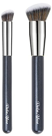 Vela.Yue 2 Pennelli Trucco per Fondotinta e Correttore in Liquidi, Crema o Polvere Penello per Viso