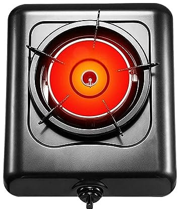 gas hob gas stove wok burner Portable infrared gas stove 1 burner wok stainless steel gas stove(Color:a,Size:LPG)