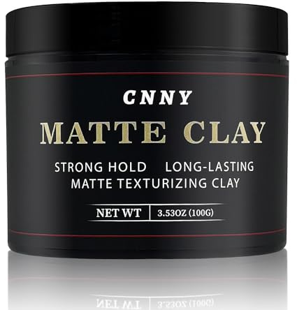 CNNY Men's Hair Styling Clay 3.53 oz, Firm Hold, Matte Finish, Hair Clay with Natural Ingredients, Add Volume & Texture, Premium Men’s Hair Type
