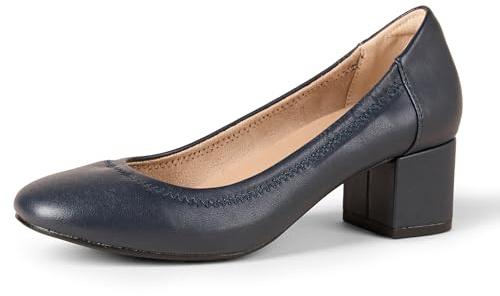 Amazon Essentials Women's Ballet Pump, Navy, 11 UK