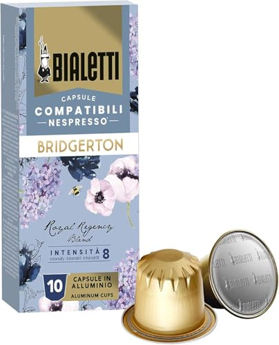 Bialetti Boite 10 Capsules Bridgerton compatibles Nespresso®, saveur Royal Regency