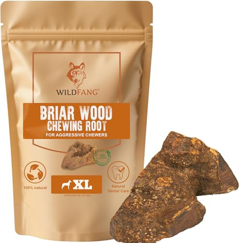 Wildfang® Radice di Erica Arborea per Cani, Taglia XL – Giocattolo Naturale da Masticare, Indistruttibile, Cura dei Denti & Gioco (per Cani 45–60 kg), 1 pz