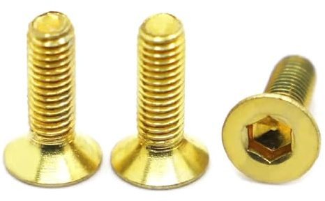 Tornillo Allen M3 M4 M5 M6 M8 Perno de cabeza plana avellanada hexagonal de latón, 2 piezas, M8x25mm