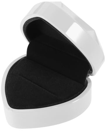 DEARMAMY Scatola Per Anello Con Illuminazione Led Unica Cofanetto Elegante Per Proposte Contenitore Gioielli Forma Di Cuore Con Luce Idea Romantica Per Fidanzamenti e Anniversari