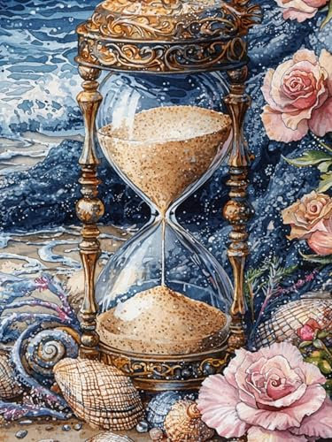 Diamond Painting Erwachsene Kinder-Sanduhr Diamond Painting Kits, 5D Hülse Diamant Malerei Set, DIY Diamantmalerei Basteln mosaikherstellung Bilder Arts, Home Wand Décor -Leinwandgemälde 80x110cm R-3