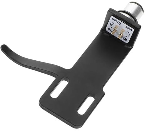 VICASKY Headshell Aiguille de tourne-disque - Accessoire de rechange pour tourne-disque universel phonographe - Pièce de platine tournante - Alliage d'aluminium noir
